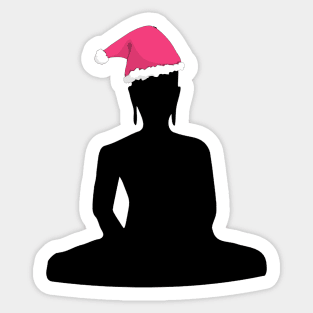 Funny Buddha Christmas Santa Claus Buddhist Humor Sticker